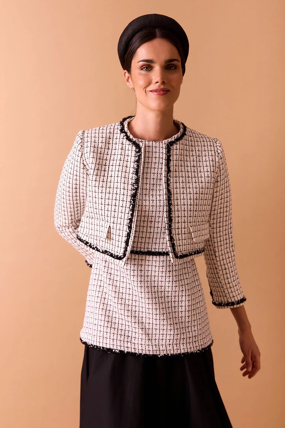 CHAQUETA NENÚFAR BLANCO/NEGRO