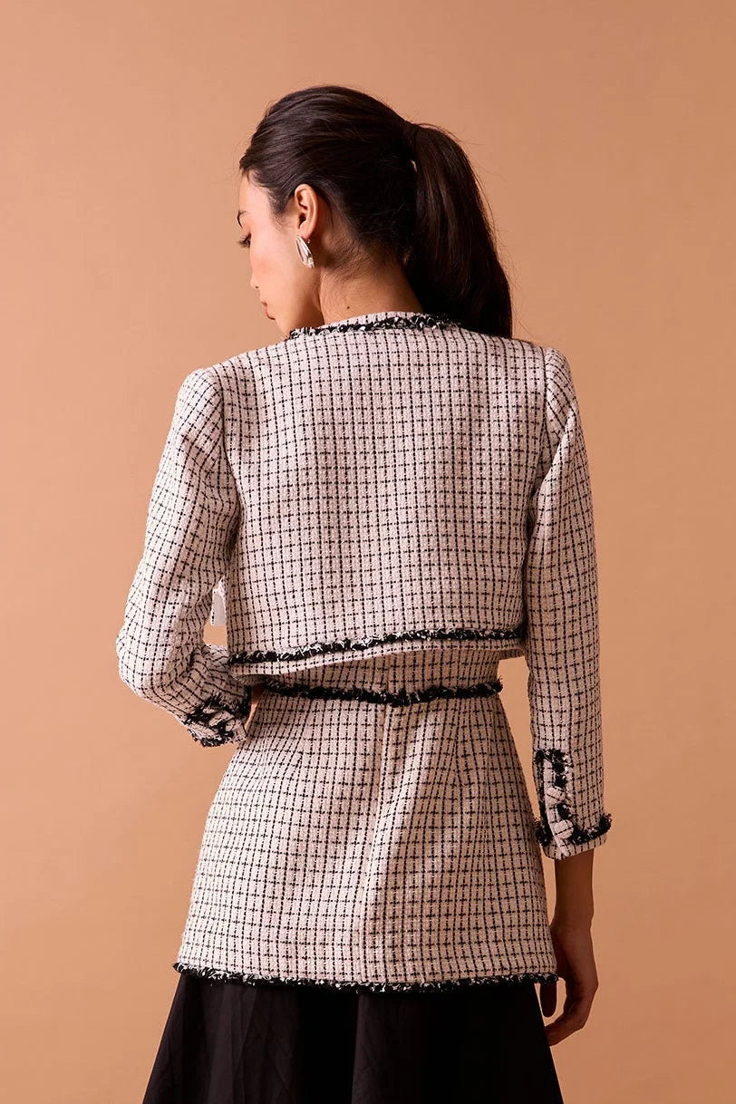 WHITE/BLACK WATER LILY JACKET