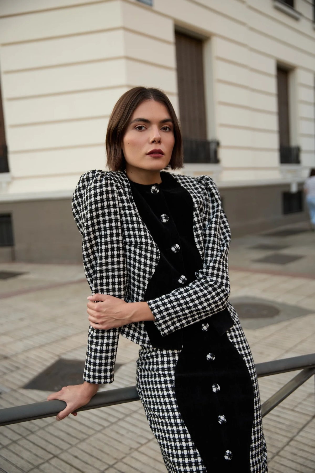 CHAQUETA NOIREL BLANCO/NEGRO