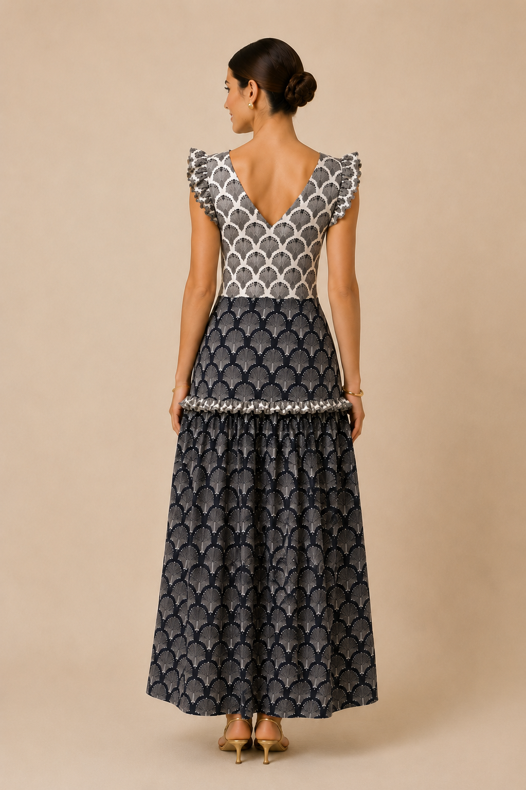 VESTIDO IDELIA BLANCO/NEGRO