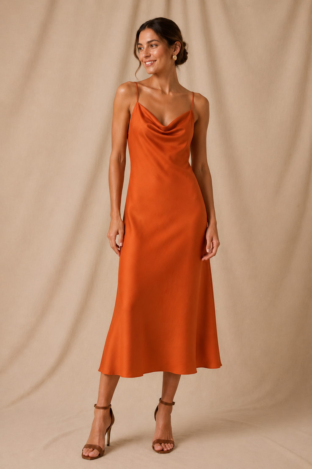 VESTIDO KARLA NARANJA