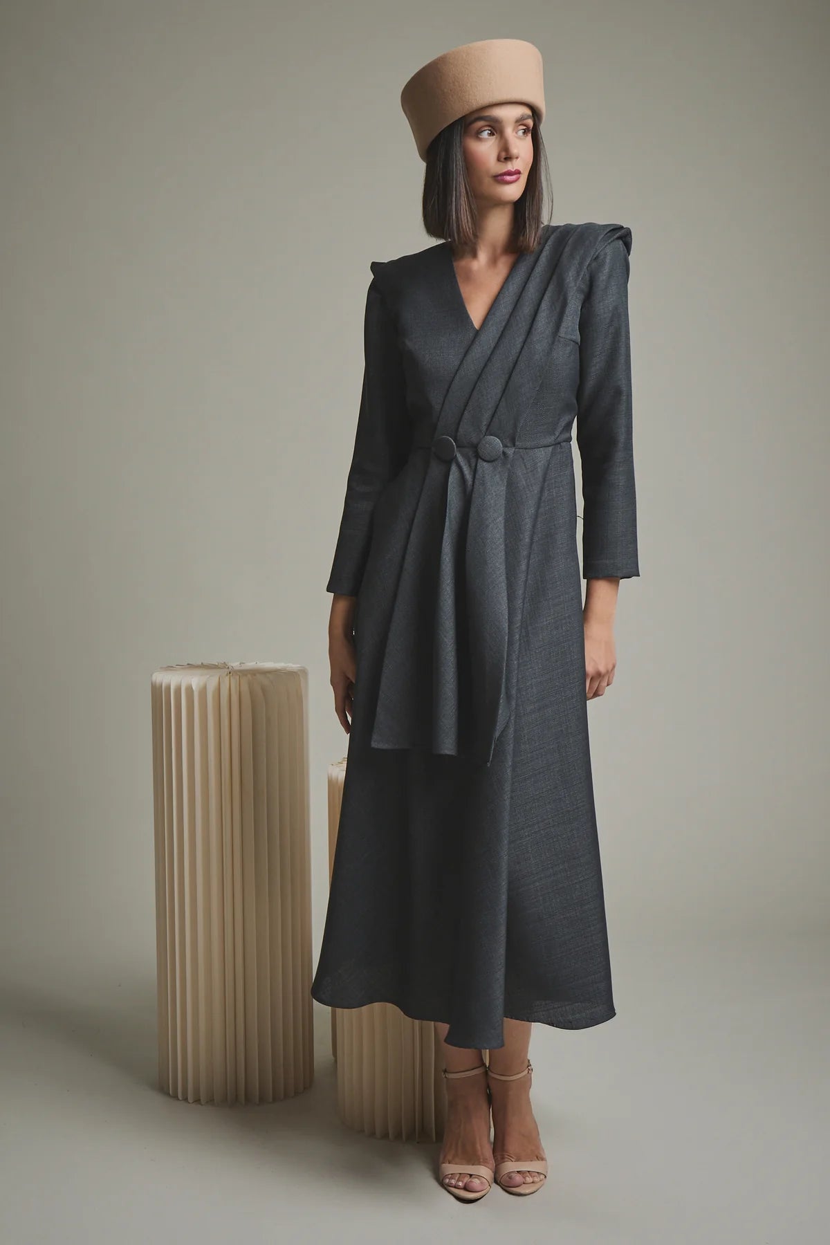 VESTIDO HORTENSIA GRIS