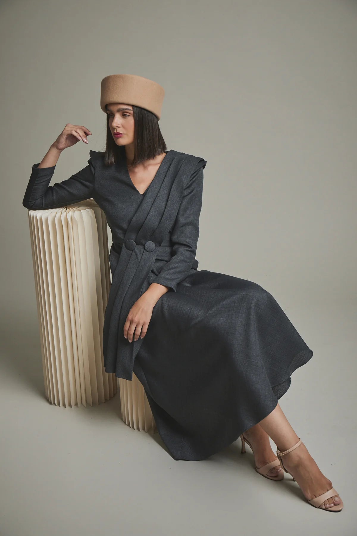 VESTIDO HORTENSIA GRIS