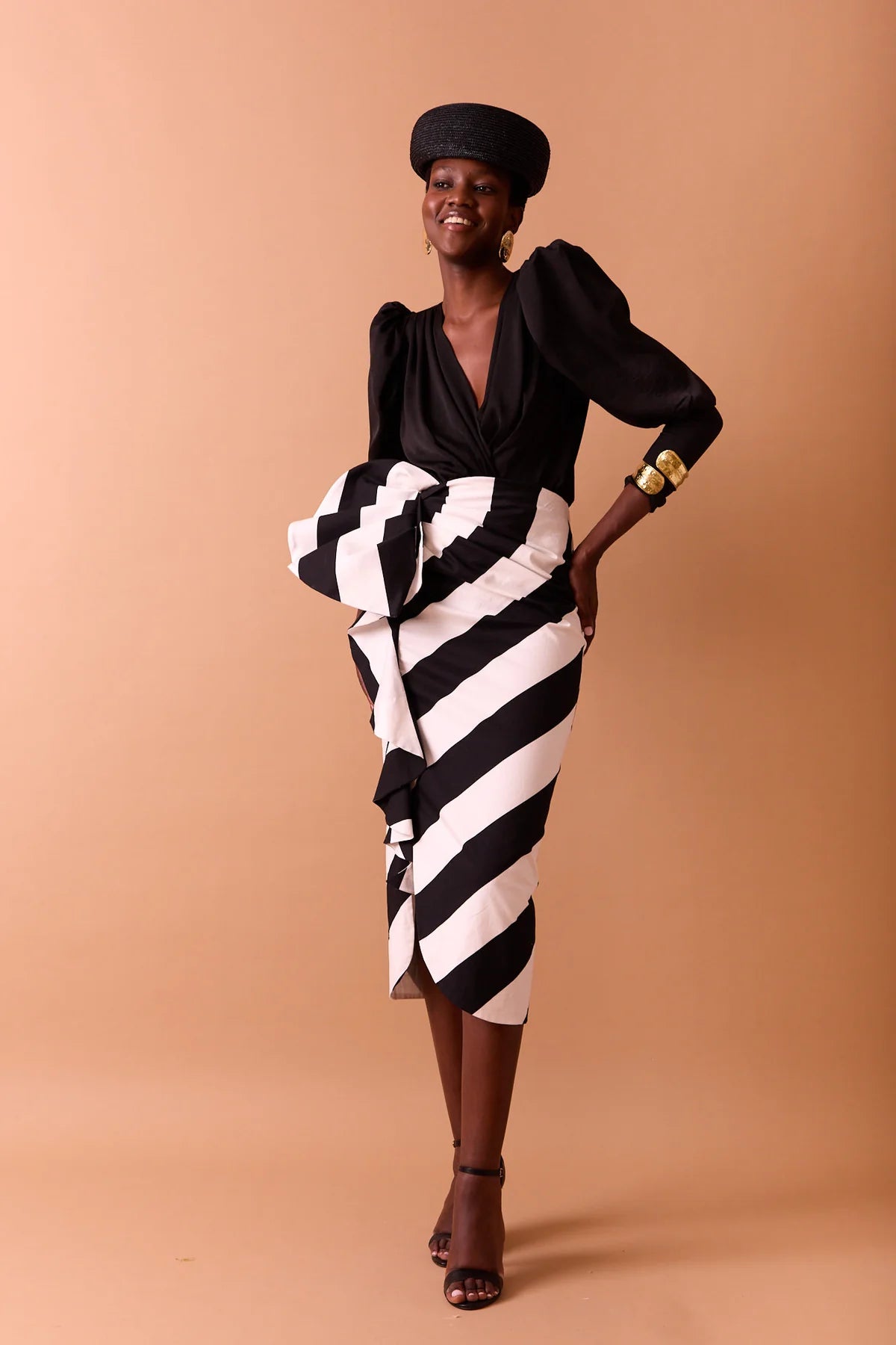 LAINA SKIRT WHITE/BLACK