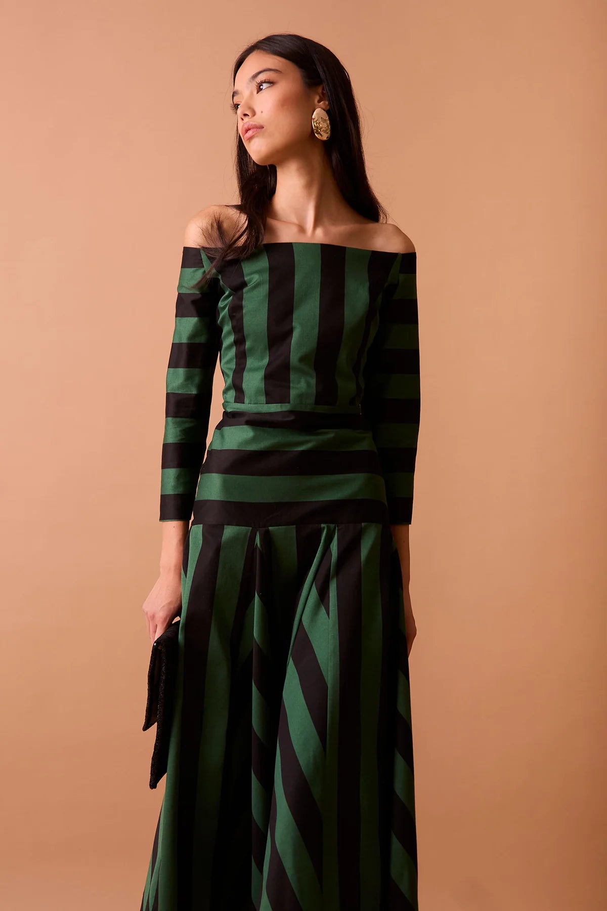 VESTIDO NOLAN NEGRO/VERDE
