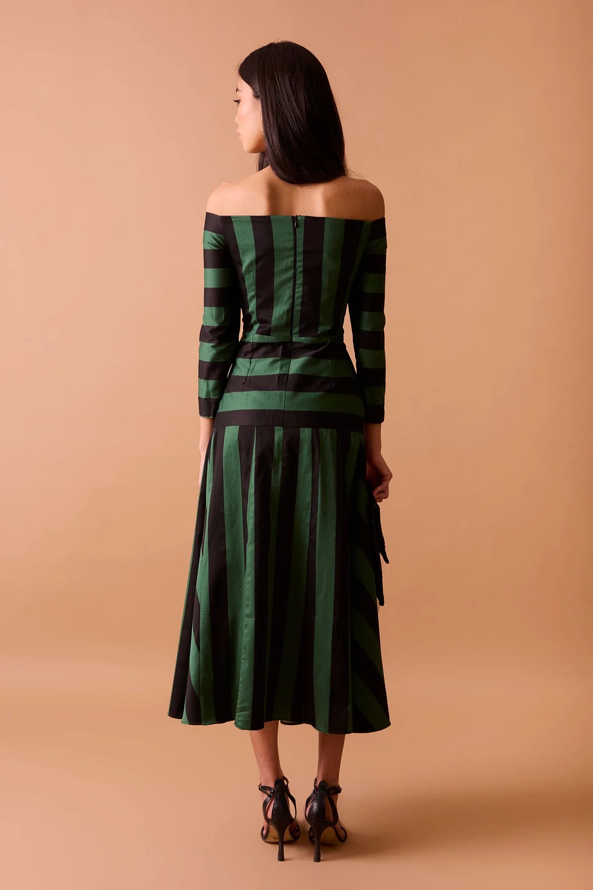 VESTIDO NOLAN NEGRO/VERDE