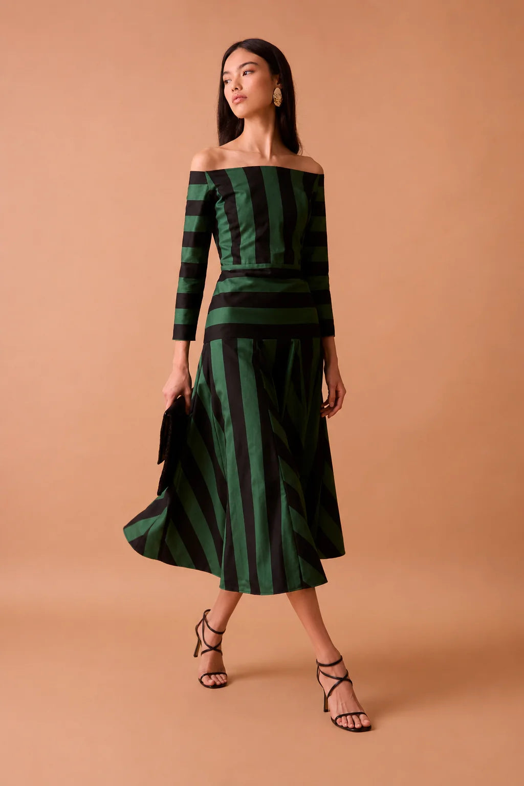 VESTIDO NOLAN NEGRO/VERDE