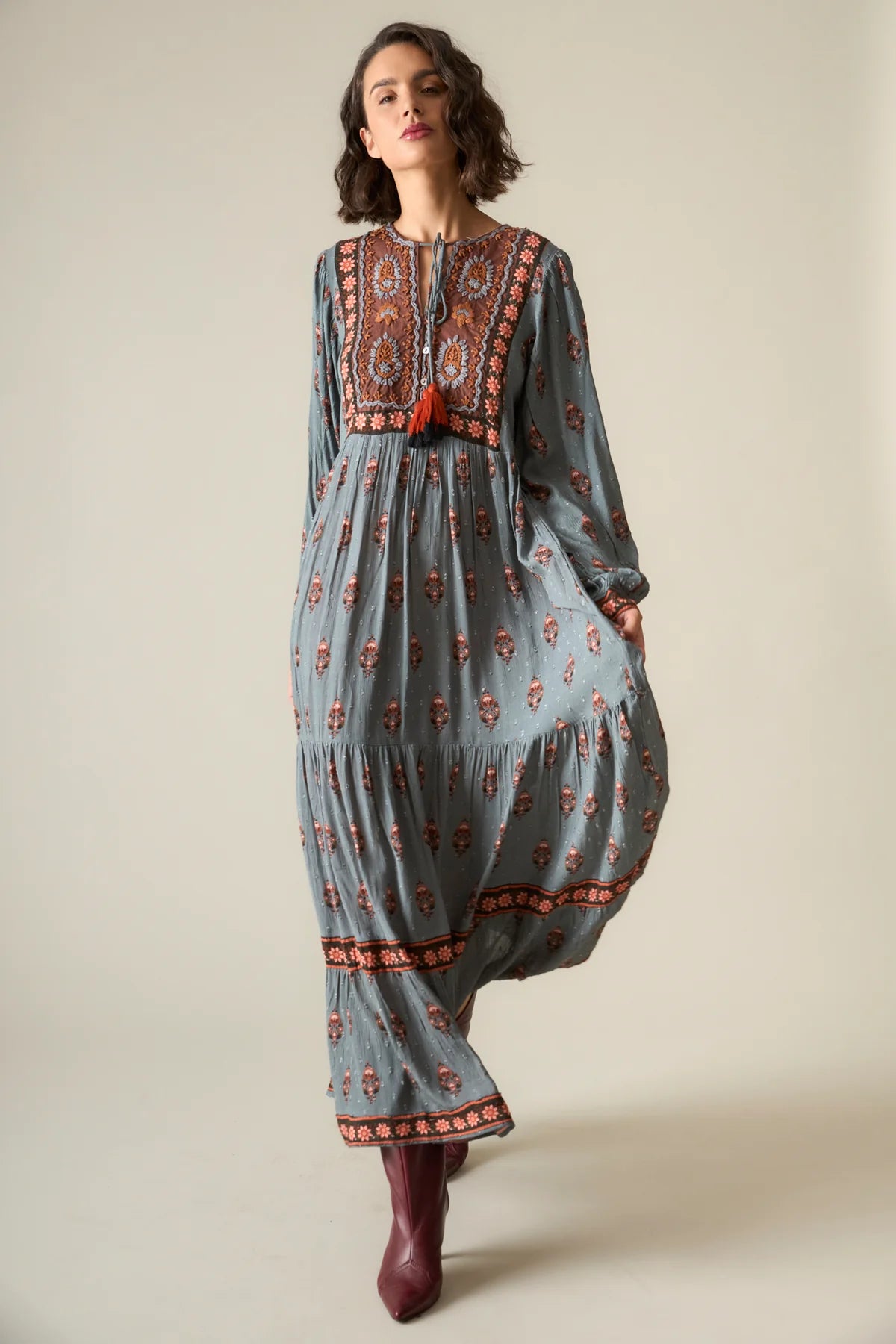 PEACE DRESS LIGHT BLUE