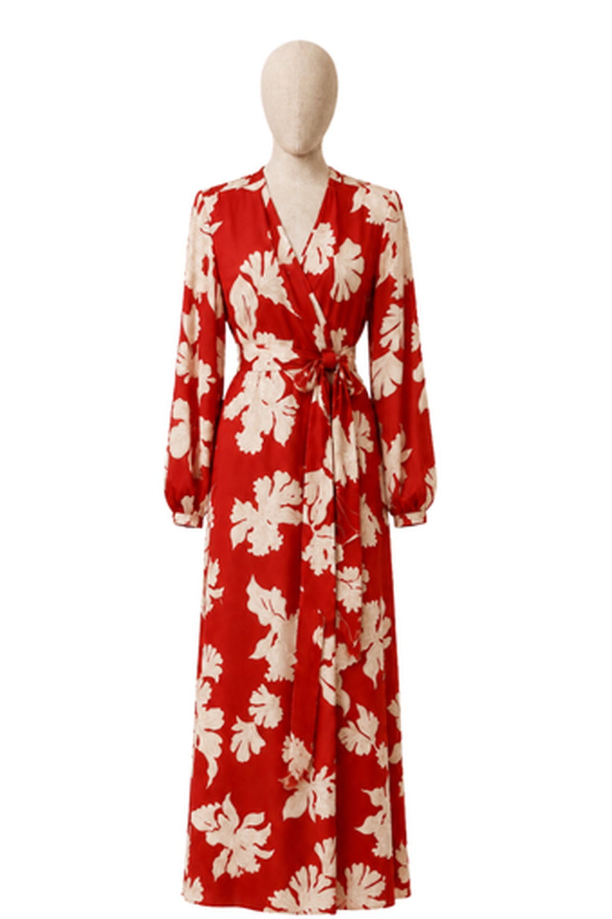 VESTIDO KIMONO BORGOÑA ROJO