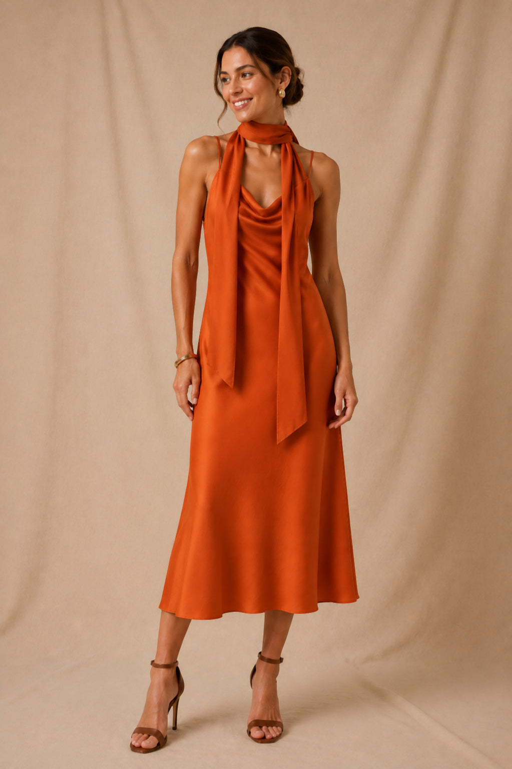 VESTIDO KARLA NARANJA